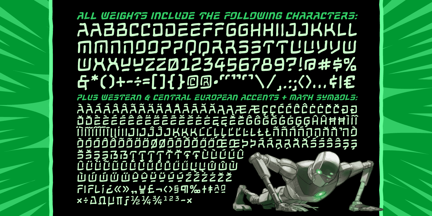 Пример шрифта Cybervox Italic